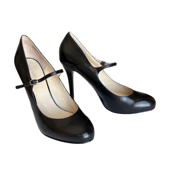 Nine West "Msknoitall" Black Mary Jane Heels Size 10 Includes Box - Picture 1 of 7